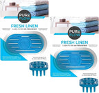 Pureflow Cabin Filter Air Freshener with Odor Eliminator - Fits on Most Car, Truck, and SUV Cabin Air Filters - Fresh Linen (