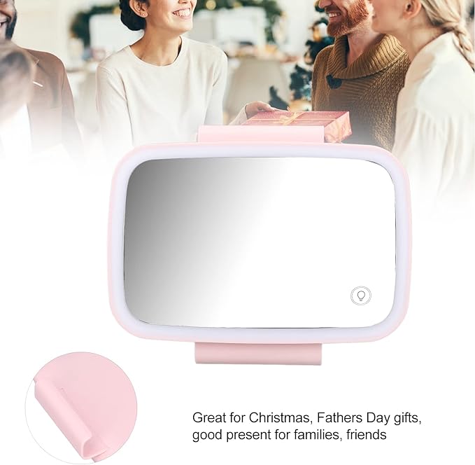Car Sun Visor Vanity Mirror,LED Sun Visor Mirror,Car Sun Visor Makeup Mirror Surround LED Lights Plug and Play with Retractable Back Clip
