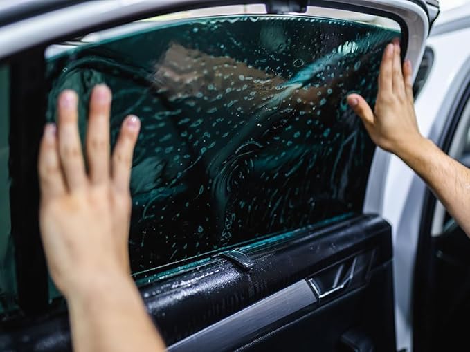 Rvinyl Window Tint Kit Compatible with Ford F-150 2009-2014 4 Door - Black 20% - Single Ply No Bubble Film - Do it Yourself Vehicle Complete Precut Kit