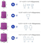 Compression Packing Cubes, 8 Set Packing Cubes for Travel Compression, Lightweight Compressible Package Organizer for Carry O