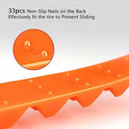 2025 Reusable Anti Skid Snow Tire Chains Car Winter Wheels Chain Universal Cable Tire Belts,10 Pack Orange Non-Slip Zip Tie T