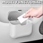 HOLDCY Car Trash Can, Waterproof Multi‑Functional Auto Trash Bin for Door/Console/Seat Back, Universal Vehicle Garbage Can for Car/Truck/SUV Drivers (White)