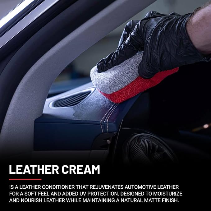 Dr. Beasley's Leather Cream 8 oz - Elite Leather Care Solution, Protects & Rejuvenates Leather Auto Interior, UV Inhibitors, 
