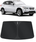 TINGLU Sun Shade for BMW X1 E84 2011-2015 Accessories Windshield Sun Shade Window Shade UV Rays Protection Sun Visor Cover with Steering Wheel Sunshade Storage Bag