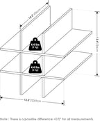 Furinno Cubicle Cube Insert, 9-Compartment Cube Organizer, Shelf Dividers, Fits into Furinno Extra Thick Cubes, for Organizer