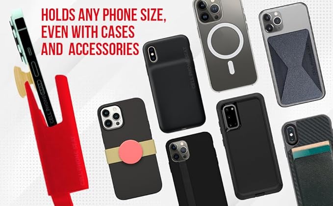 Cup Holder Phone Holder Mount for Car - Universal Adjustable Expander Cradle Hands-Free Driving - Compatible with All Smartphones Car Mount for iPhone Samsung Google Android Mobile Accessories Red