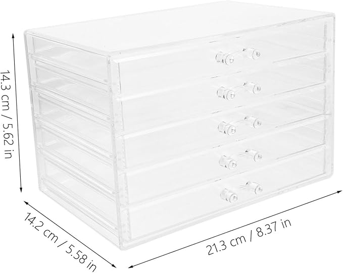 Makeup Organizer Box Desktop Jewelry Holder Acrylic Storage Cosmetics Display Compact Stylish