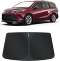 TINGLU Sun Shade for Toyota Sienna Mini Van 2021-2024 2025 2026 Accessories Windshield Sun Shade Window Shade UV Rays Protection Sun Visor Cover with Steering Wheel Sunshade Storage Bag