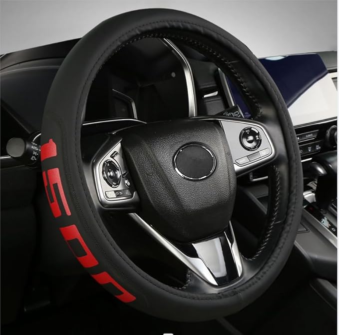 Microfiber Leather Steering Wheel Cover fit Dodge Ram 1500 Chevy Silverado GMC Sierra 1500 Accessories 15-16.5Inch