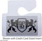 100 Clear Rigid Vinyl Horizontal Vehicle Hang Tag Parking Pass Holders by Specialist ID