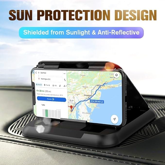 Universal Car Phone Holder & Dashboard Mount - Anti-Slip Phone Cradle Pad for iPhone, Samsung, Android & All Smartphones - Se
