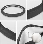 West Llama Customized Auto Car Steering Wheel Cover for Toyota Tacoma,4Runner,Tundra,Sequoia,15.5-16 inch (Black-Large Size)