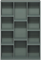 Furinno LUDER Book Shelf, 11-Cube Bookshelf, Reversible Bookcase, 9.4 x 29.1 x 41.7, Easy Assembly, for Living Room, Bedroom,