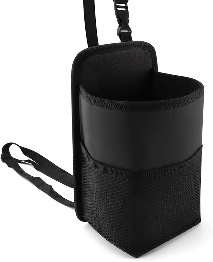 Car Seat Side Large Car Cup Holder Expander Adapter Bag, Auto Seat Storage Hanging Bag, Drink, Stuff Holder with Mesh Pocket for Cars, Water Bottle Bags Road Trip Essentials Car Accessories