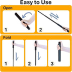 Telescopic Tire Checker for Truckers Tool,Robust & Durable, Wrapped Handle, Auto Car Escape Tool，for Self Defense Family Resc