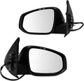 TRQ Driver & Passenger Side Power Heated Mirror Set Textured Paint to Match with Turn Signal Blind Spot Compatible with 2016-