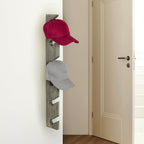MyGift 2 Pcs Wooden Hat Rack Wall Mounted, Baseball Caps Holder Hanger, Vetical Hat Organizer, 30 Inch, 6x2 Slots, Vintage Gr