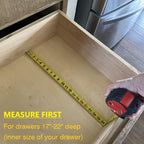 Fabsome Drawer Divider 6 Pack, Bamboo Kitchen Dividers Organizers Adjustable 17''-22'', Wooden Dresser Separators for Nursery