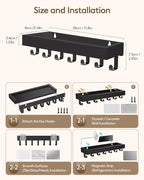 Key Holder Wall Mount Adhesive Magnetic - Hanging Key Hooks with Mail Organizer Tray for Wallet House - Keys Hanger Rack with