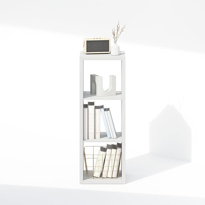 Furinno Cubic Closet Organizers and Storage, 3-Cube Closet Organizer, Open Shelf Closet Storage, Extra Thick Frame for Wardro