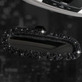 Bling Rearview Mirror Accessories Elastic Plush Car Rear View Mirror Cover for Women Bling Car Accessories Universal Fit Black