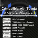 West Llama Customized Auto Car Steering Wheel Cover for Toyota Tacoma,4Runner,Tundra,Sequoia,15.5-16 inch (Black+Blue-Large S