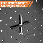 Ultrawall 120-Piece Pegboard Hooks Set, Peg Board Organizer Accessories with Bins for Hanging Various Tools in Garage, Kitche