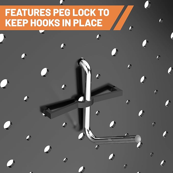 Ultrawall 120-Piece Pegboard Hooks Set, Peg Board Organizer Accessories with Bins for Hanging Various Tools in Garage, Kitche