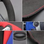 MEWANT Steering Wheel Cover for Yoke Style Steering Wheel for Tesla Model S 2021-2023 / Model X 2021-2023 Hand-Stitched Steering Wrap