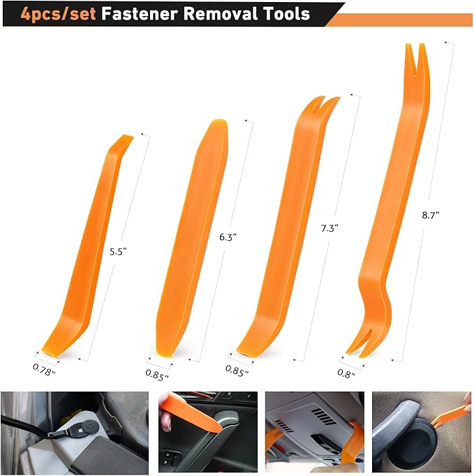 GOOACC - GRC-04 20SETS 240PCS Bumper Retainer Clips Car Plastic Rivets Fasteners Push Retainer Kit Popular Sizes Auto Push Pi