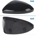 DERI Driver Side Mirror Cap Compatible with Volkswagen Jetta 2019 2020 2021 2022 2023 2024 2025, Left Side Mirror Cover fit for VW Jetta US Version Without Turn Signals, Glossy Black, 17A857537AGRU