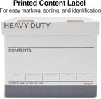 Staples Storage & Filing Box, Heavy-Duty with Handles & Removable Lid, Letter & Legal Size Documents, Stackable, 12-Pack, Whi