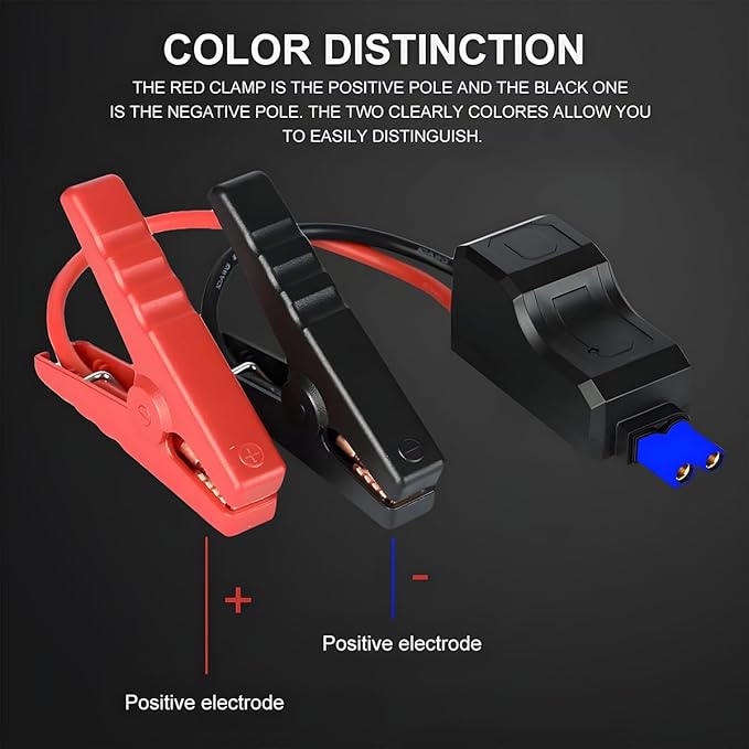 Car Jump Starter Clamps 12V Automotive Portable Emergency Booster Jumper Starter Booster Clamp Cables EC5 Connector