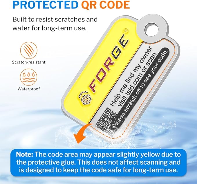 Forge Lost and Found Luggage Tags, Global Luggage Tracking Tag, WorldTracer Compatible, Travel Sentry Powered Baggage ID Syst