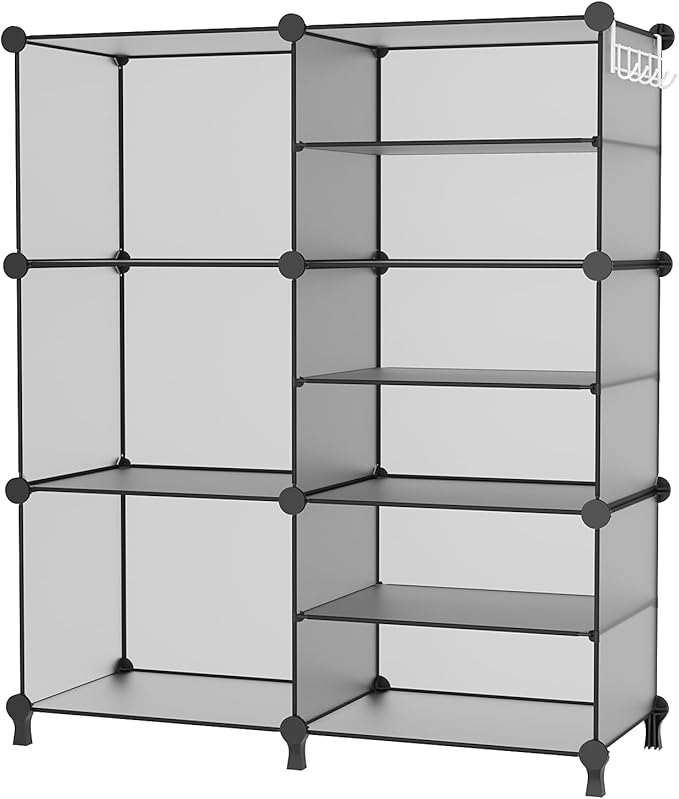 AWTATOS Closet Organizer 6 Cube Storage Shelves Portable Closet Clothes Organizers and Storage Stackable Cubby Shelving for C
