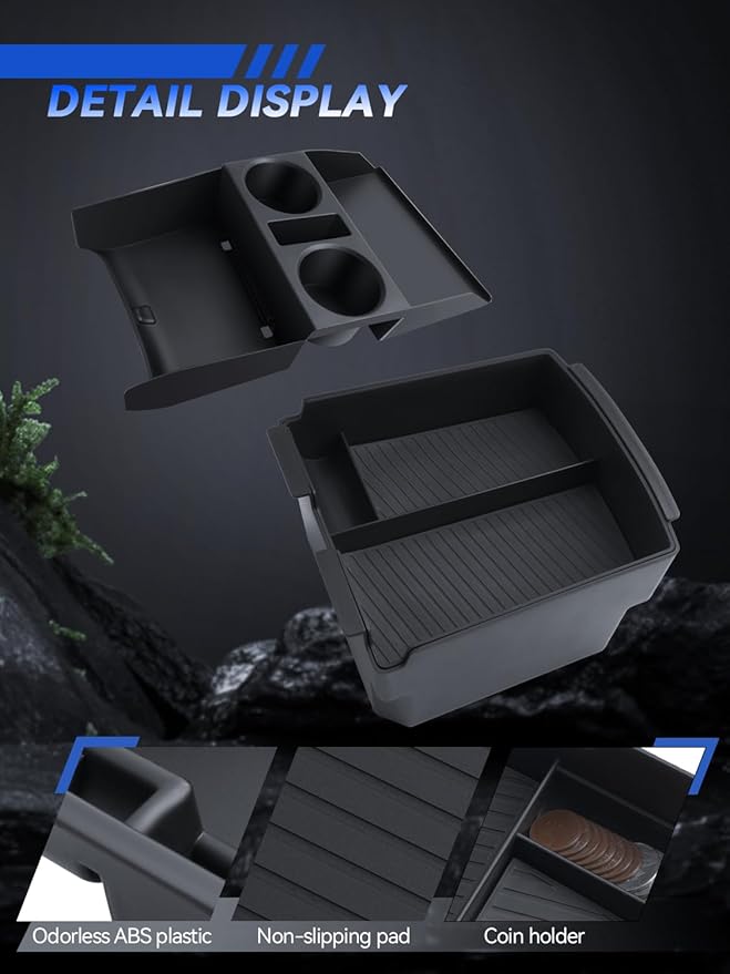 for 2026 Tucson Center Console Organizer Double-Layer 2025-2026 Tucson(Limited) & Tucson Hybrid Accessories Armrest Box Organizer+Lower Center Console Tray-ONLY Fit Tucson with Electronic Shift