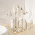 Bathroom Counter Organizer Countertop 2 Tier Storage Acrylic Corner Makeup Organizer for Perfume Stand, Vanity Holder, Dresse