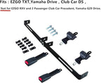 Dr.Acces Universal 2 Passenger Retractable Seat Belts and Bracket Kit for Club Car,EZGO Yamaha etc. Golf Cart