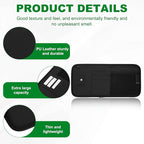 PATIKIL 1Pcs Car Sun Visor Organizer, 12.8 x 6.5 Inch PU Leather Vehicle Storage Pouch Holder for Sunglasses Card Pen Driver License Car Accessories, Black