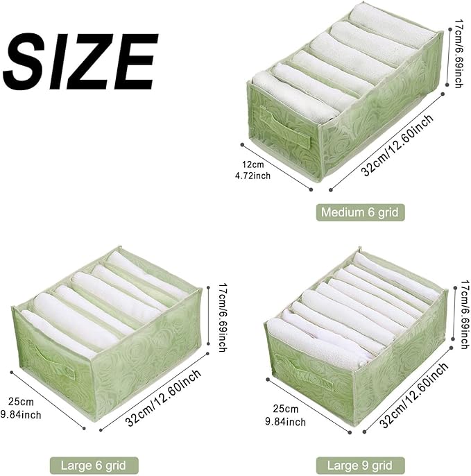 3PCS Wardrobe Clothes Organizer - Foldable Closet Drawer Organizer for Clothes, Portable Closet Organizers and Storage Bins, 