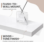 72 Inch Floating Shelves, 8 Inch Deep Floating Shelves for Wall, Hanging Shelf with Invisible Brackets, Deep Shelves for Bath