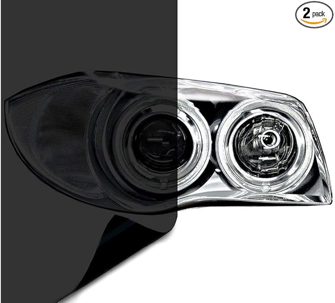 VViViD Air-Tint Dark Black Headlight/Tail Light Window Tint (Value Pack - 16 Inch x 48 Inch, 2-roll Pack)