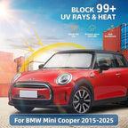 Windshield Sun Shade for BMW Mini Cooper 2015-2024 2025 Sunshade Front Window Shade Custom Fit Mini Cooper Accessories Sun Visor Foldable Shade Blocks UV Rays Accessories