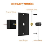 12 Volt PWM LED Dimmer Switch 15A 180W, Push On Off, Rotary Knob Dimming,12V 24V Light Dimmer for RV Boat Truck Camper Van Trailer Light Fixtures, LED Strip Light (Black Panel)