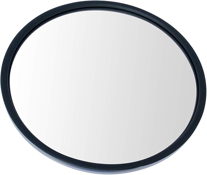 TRQ 8.5 inch Round Convex Mirrors Stainless Steel Center Stud with Mounting Bracket Manual Non Heated Driver and Passenger Si