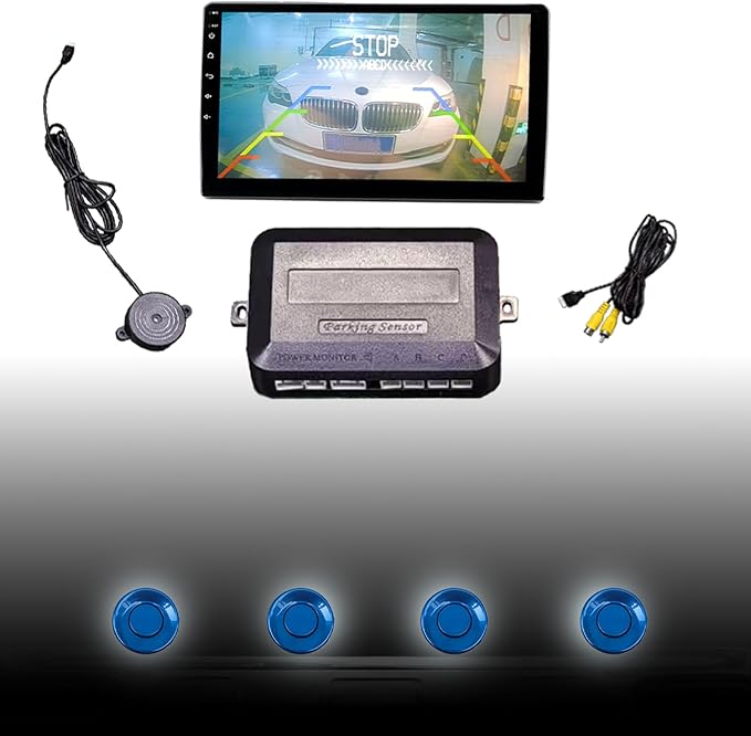 LCD Parking Sensor Kit - Displays Data on Original Screen, Easy Rear Installation, Compatible with All Camera Formats (AHD, C
