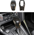 ruihe Car Gear Shift Knob Cover Carbon Fiber Color Sticker Trim Fit for Ford Focus Fiesta Fusion Escape C-Max Transit-150 Tra