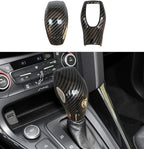 ruihe Car Gear Shift Knob Cover Carbon Fiber Color Sticker Trim Fit for Ford Focus Fiesta Fusion Escape C-Max Transit-150 Tra