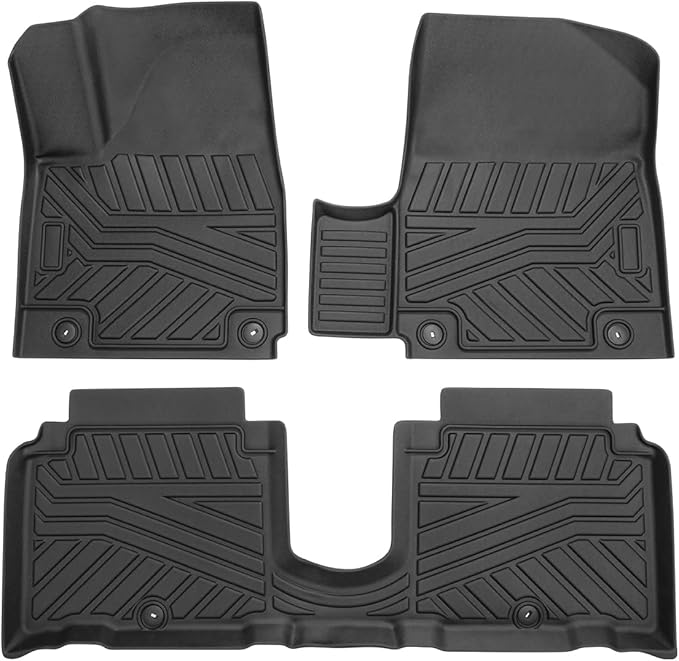 Powerty Floor Mats for 2022-2025 2026 Hyundai Ioniq 5 Limited Only (with Sliding Console) Accessories Liner Set TPE 3D Car Mats All-Weather Custom Fit Floor Liners