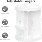 HBlife Extra Large 360 Rotating Makeup Organizer Adjustable Carousel Large Capacity Revolving Perfume Organizer Skincare Orga